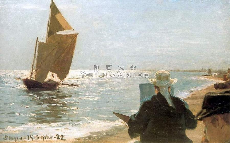 Pintores en la playa - 佩德·塞韦林·克罗耳